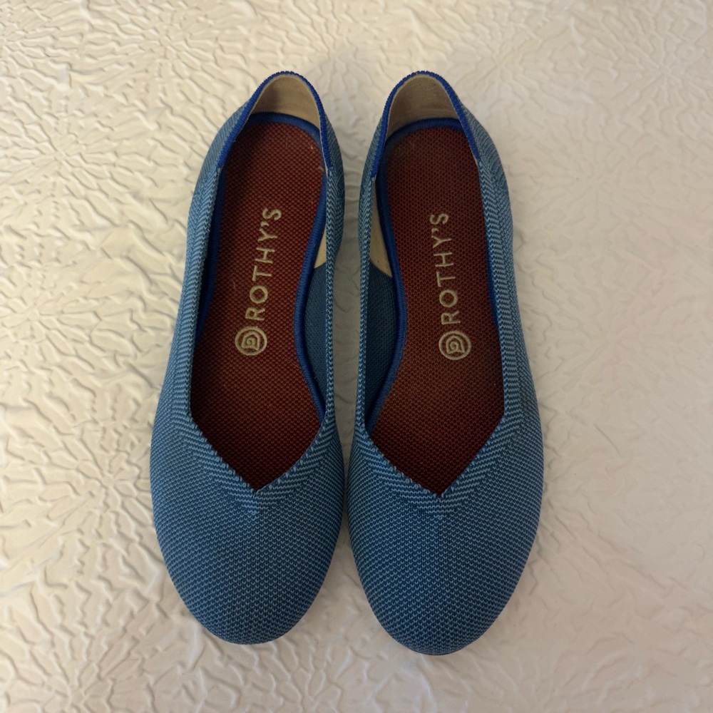 Rothy’s The Flat in Blue with Stripe